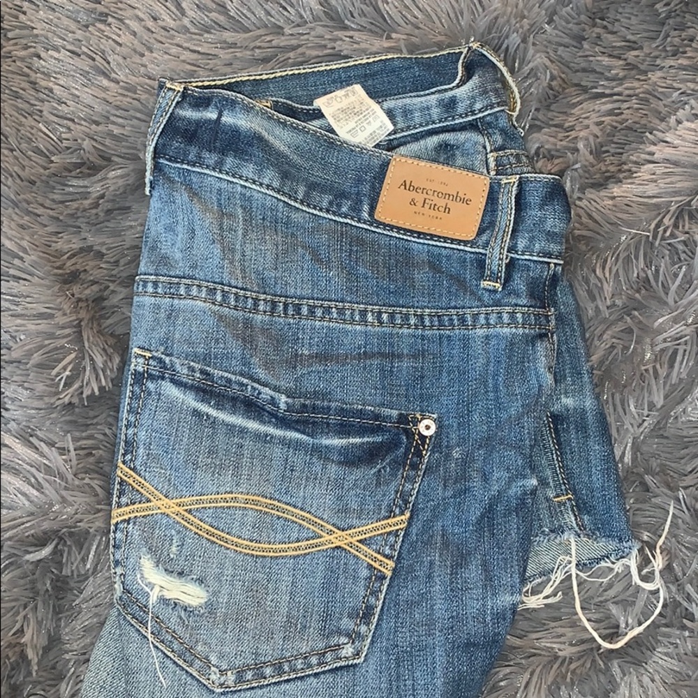 Distressed A&F Denim Shorts